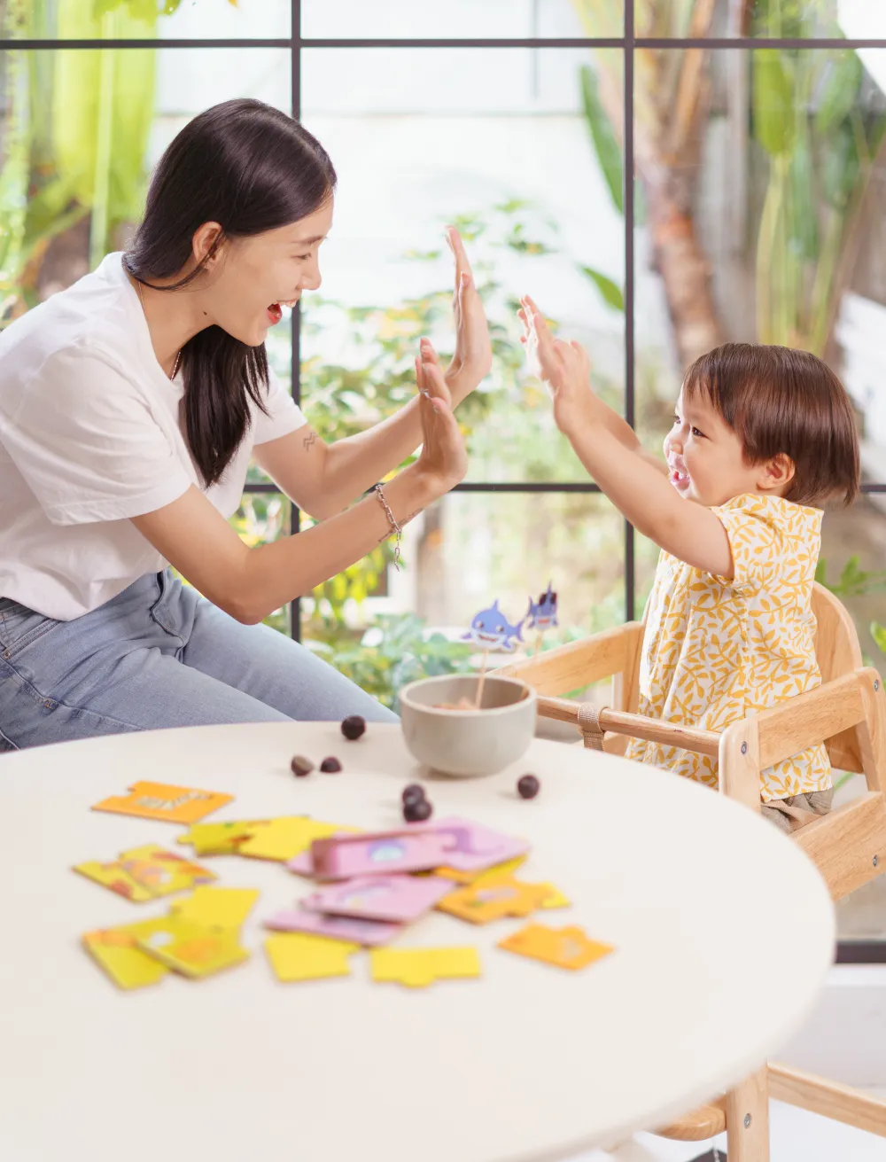 Emma - Stackable wooden high chair