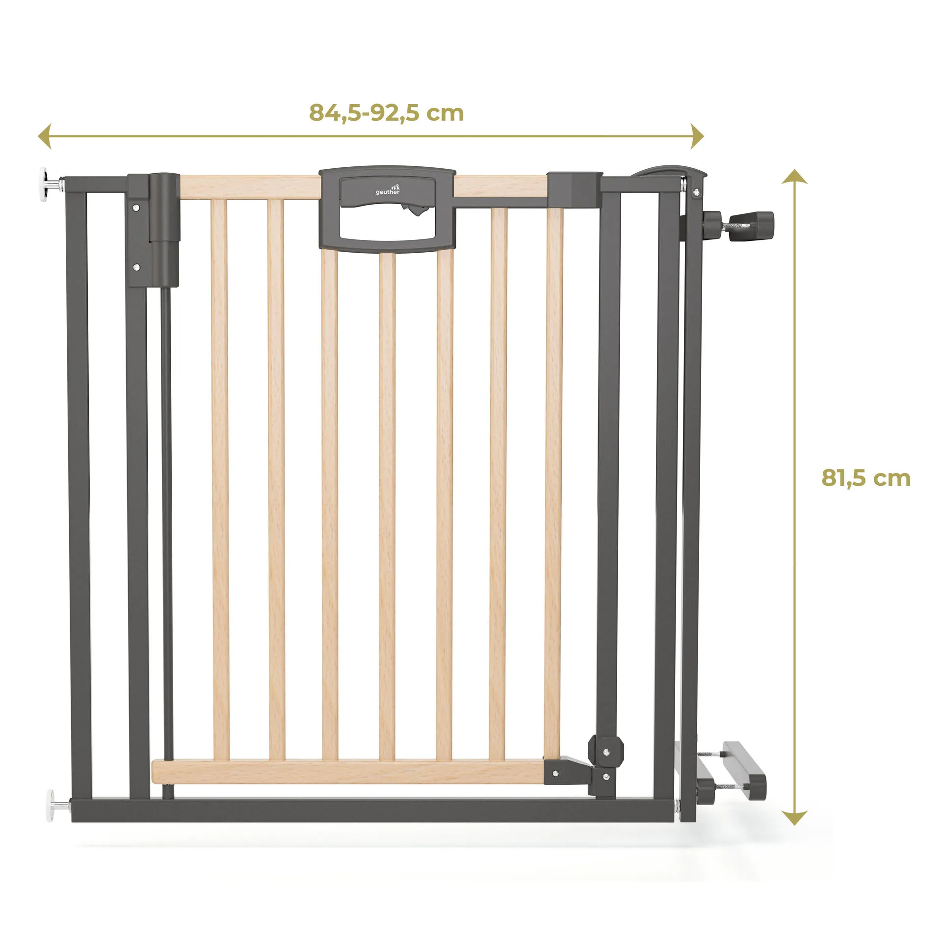 Tür- und Treppenschutzgitter Easylock Wood Plus (Ohne Bohren) 84 cm - 92 cm