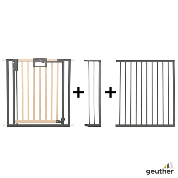 Tür- und Treppenschutzgitter Easylock Wood Plus (Ohne Bohren) 176,5 cm - 184,5 cm