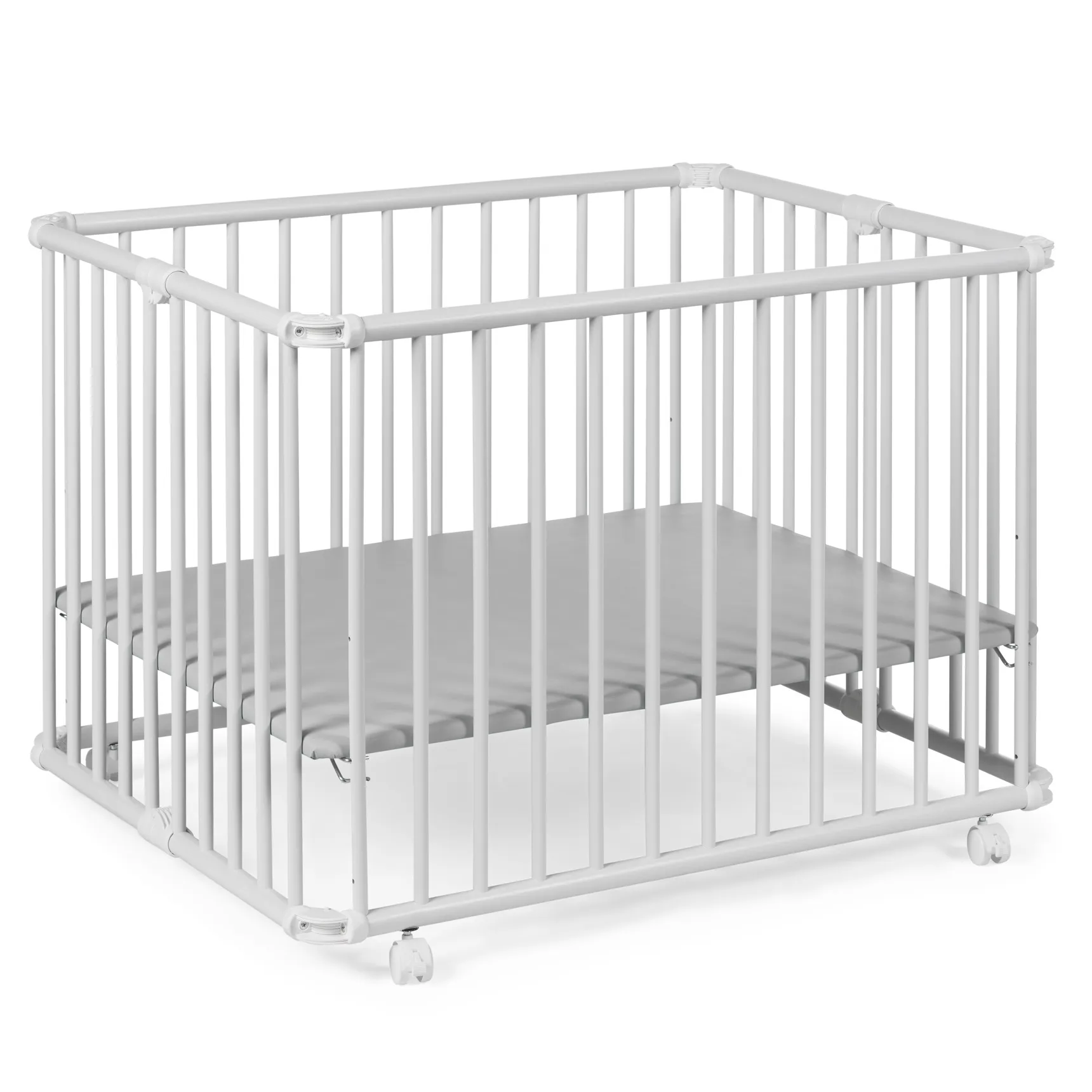 Playpen Lucilee, 76x97 and 90x97 cm, foldable and with wheels