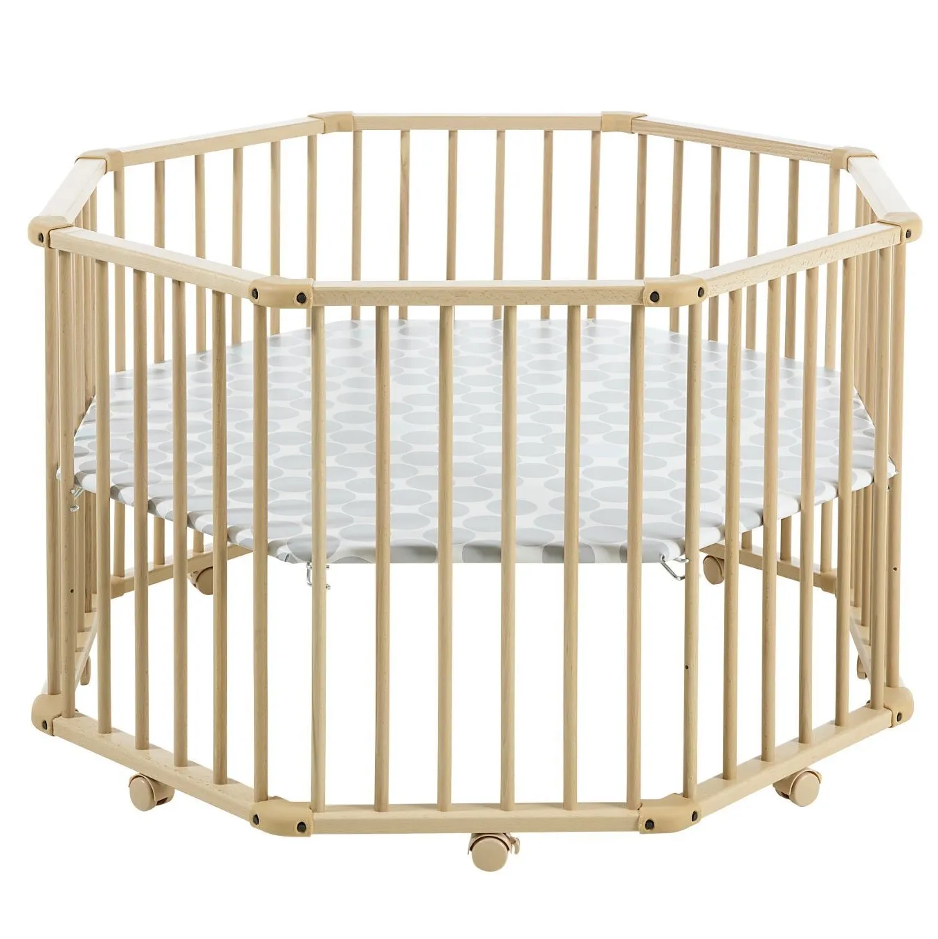 Octagonal Playpen Octo-Parc Plus, 113 x 113 cm, with wheels