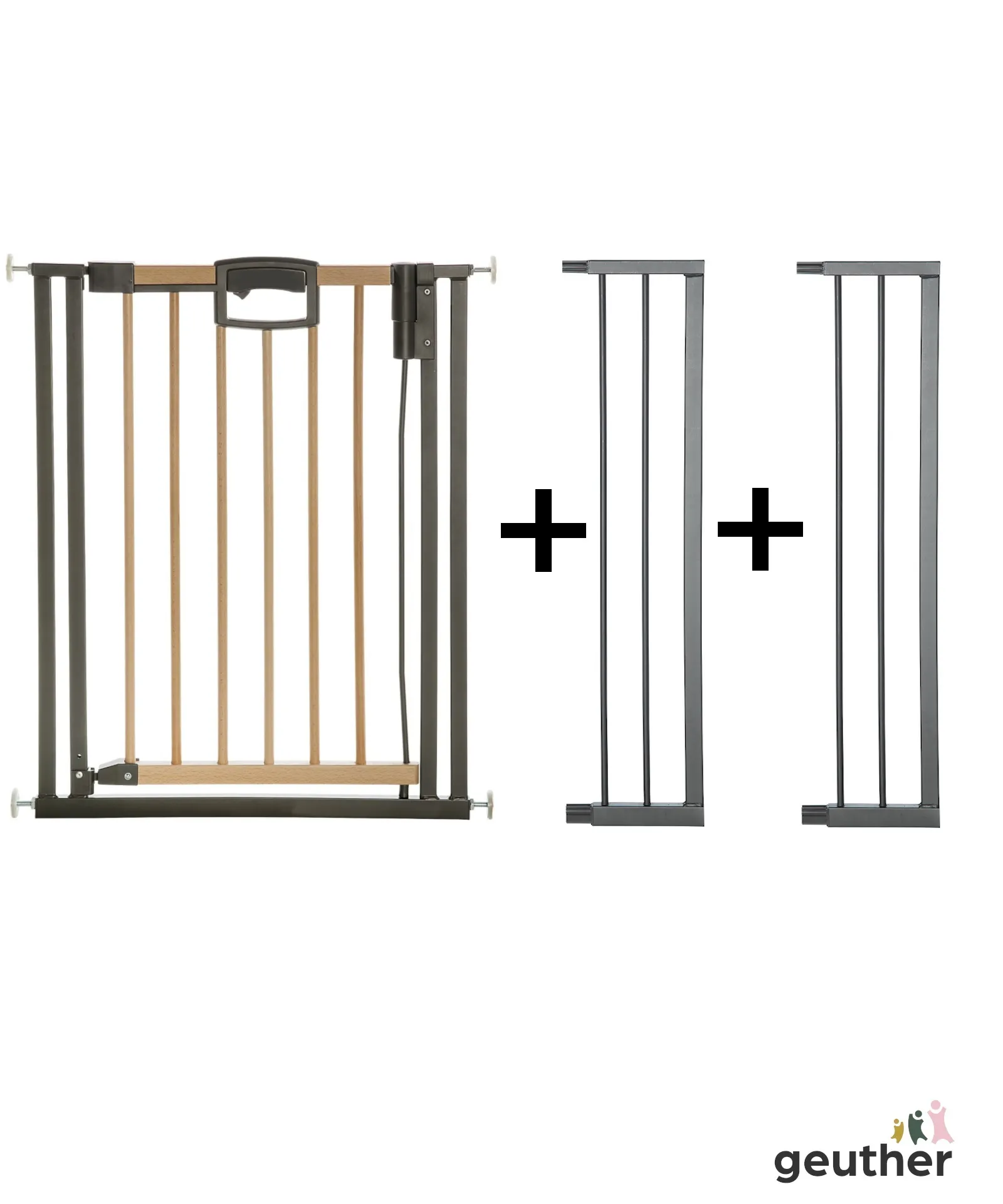 Tür- und Treppenschutzgitter Easylock Wood Plus (Ohne Bohren) 176,5 cm - 184,5 cm