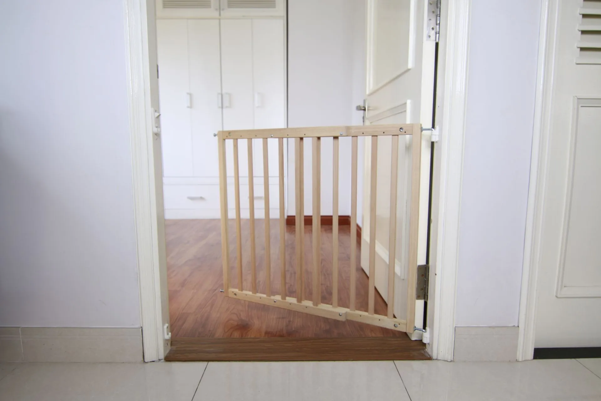 Wooden door protection gate and stair gate