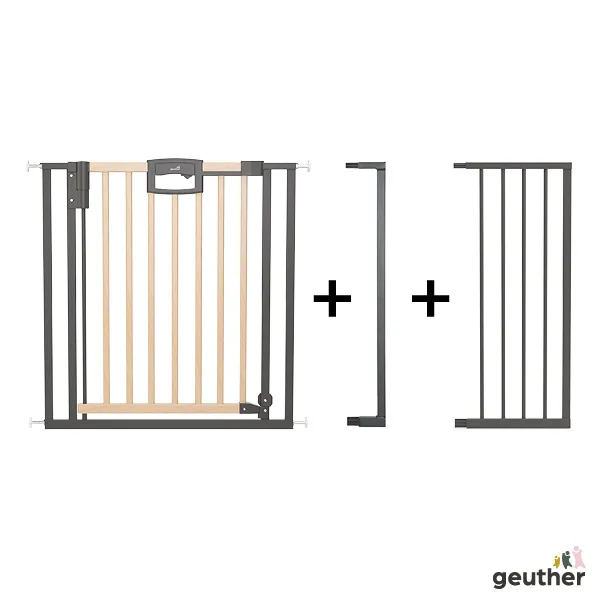 Tür- und Treppenschutzgitter Easylock Wood Plus (Ohne Bohren) 176,5 cm - 184,5 cm